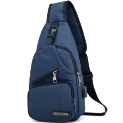 Men's Crossbody Sling Bag with USB Charging Port - Ideal for Travel, Hiking, and Daily Commutes