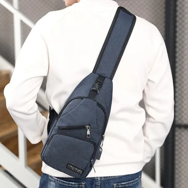 Men's Crossbody Sling Bag with USB Charging Port - Ideal for Travel, Hiking, and Daily Commutes