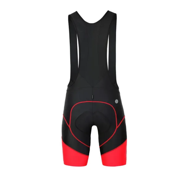 Men's Cycling Bib Shorts 3D Padded Shorts Bike Bib Shorts Padded Shorts / Chamois Semi-Form Fit Mountain Bike MTB Road Bike Cycling Sports Patchwork Cycling Quick Dry Non-Skid Elastic Black Red