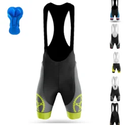 Men's Cycling Bib Shorts 3D Padded Shorts Bike Padded Shorts / Chamois Bottoms Mountain Bike MTB Road Bike Cycling Sports Gear 3D Pad Cycling Breathable Quick Dry Black Yellow Polyester Spandex