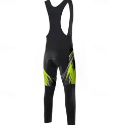 Men's Cycling Bib Tights Bike Bottoms Mountain Bike MTB Road Bike Cycling Sports Graphic 3D Pad Breathable Quick Dry Moisture Wicking Yellow Red Polyester Spandex Clothing Apparel Bike Wear