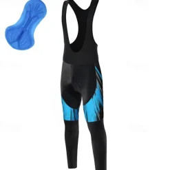 Men's Cycling Bib Tights Bike Bottoms Mountain Bike MTB Road Bike Cycling Sports Graphic 3D Pad Breathable Quick Dry Moisture Wicking Yellow Red Polyester Spandex Clothing Apparel Bike Wear