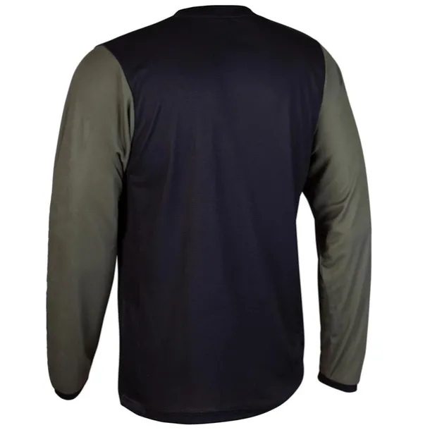 Men's Cycling Jersey Downhill Jersey Dirt Bike Jersey Solid Color Patchwork Patterned Long Sleeve Bike Jersey Top with 3 Rear Pockets Mountain Bike MTB Road Bike Cycling UV Resistant Quick Dry Back