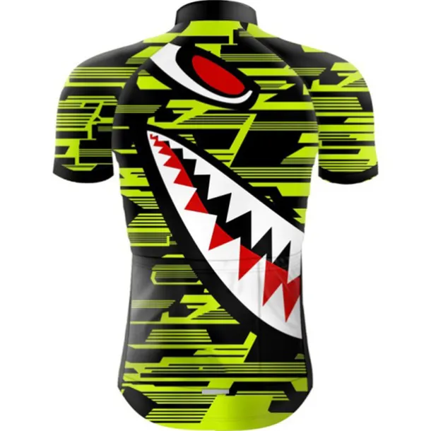 Men's Cycling Jersey Dragon Funny Short Sleeve Bike Jersey Top with 3 Rear Pockets Mountain Bike MTB Road Bike Cycling Quick Dry Reflective Strips Back Pocket Moisture Wicking Sports Black White Green