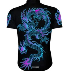 Men's Cycling Jersey Dragon Funny Short Sleeve Bike Jersey Top with 3 Rear Pockets Mountain Bike MTB Road Bike Cycling Quick Dry Reflective Strips Back Pocket Moisture Wicking Sports Black White Green