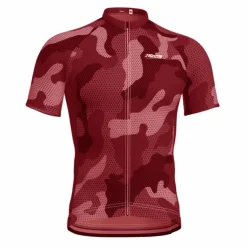 Men's Cycling Jersey Geometric Camo / Camouflage Short Sleeve Bike Jersey Top with 3 Rear Pockets Mountain Bike MTB Road Bike Cycling Quick Dry Reflective Strips Back Pocket Moisture Wicking Sports