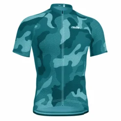 Men's Cycling Jersey Geometric Camo / Camouflage Short Sleeve Bike Jersey Top with 3 Rear Pockets Mountain Bike MTB Road Bike Cycling Quick Dry Reflective Strips Back Pocket Moisture Wicking Sports