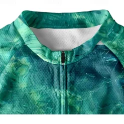 Men's Cycling Jersey Gradient Camo / Camouflage Short Sleeve Bike Tee Tshirt Jersey with 3 Rear Pockets Mountain Bike MTB Quick Dry Anatomic Design Wicking Breathable Sports Black Blue Green Clothing