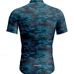 Men's Cycling Jersey Gradient Camo / Camouflage Short Sleeve Bike Tee Tshirt Jersey with 3 Rear Pockets Mountain Bike MTB Quick Dry Anatomic Design Wicking Breathable Sports Black Blue Green Clothing