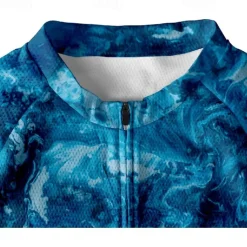 Men's Cycling Jersey Gradient Camo / Camouflage Short Sleeve Bike Tee Tshirt Jersey with 3 Rear Pockets Mountain Bike MTB Quick Dry Anatomic Design Wicking Breathable Sports Black Blue Green Clothing