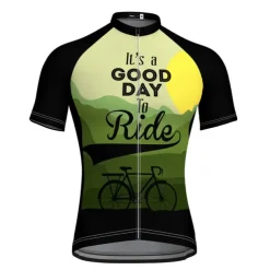 Men's Cycling Jersey Gradient Patterned 3D Short Sleeve Bike Jersey Top with 3 Rear Pockets Mountain Bike MTB Road Bike Cycling Cycling Quick Dry Ultraviolet Resistant Reflective Strips Sports Yellow