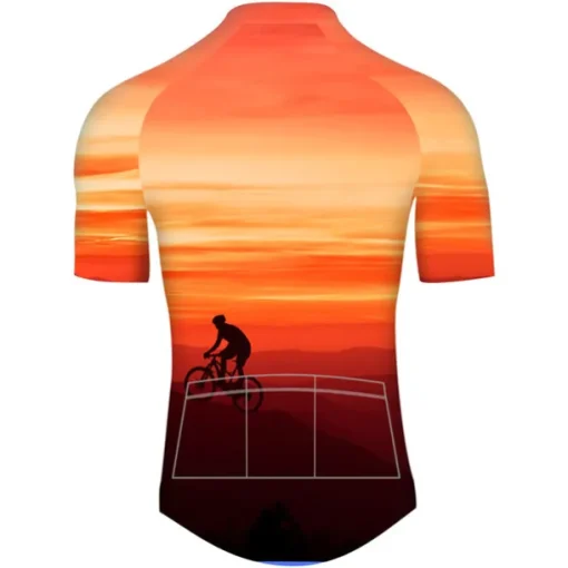 Men's Cycling Jersey Gradient Patterned 3D Short Sleeve Bike Jersey Top with 3 Rear Pockets Mountain Bike MTB Road Bike Cycling Cycling Quick Dry Ultraviolet Resistant Reflective Strips Sports Yellow