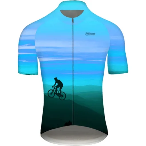Men's Cycling Jersey Gradient Patterned 3D Short Sleeve Bike Jersey Top with 3 Rear Pockets Mountain Bike MTB Road Bike Cycling Cycling Quick Dry Ultraviolet Resistant Reflective Strips Sports Yellow
