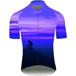 Men's Cycling Jersey Gradient Patterned 3D Short Sleeve Bike Jersey Top with 3 Rear Pockets Mountain Bike MTB Road Bike Cycling Cycling Quick Dry Ultraviolet Resistant Reflective Strips Sports Yellow