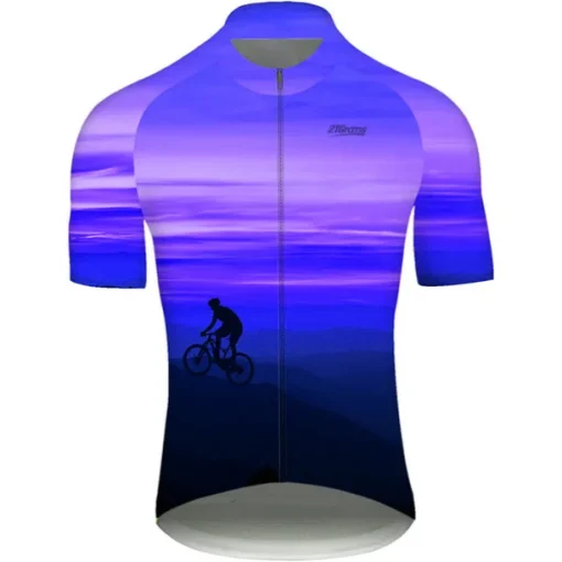 Men's Cycling Jersey Gradient Patterned 3D Short Sleeve Bike Jersey Top with 3 Rear Pockets Mountain Bike MTB Road Bike Cycling Cycling Quick Dry Ultraviolet Resistant Reflective Strips Sports Yellow