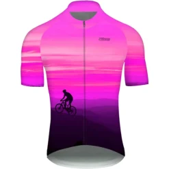 Men's Cycling Jersey Gradient Patterned 3D Short Sleeve Bike Jersey Top with 3 Rear Pockets Mountain Bike MTB Road Bike Cycling Cycling Quick Dry Ultraviolet Resistant Reflective Strips Sports Yellow