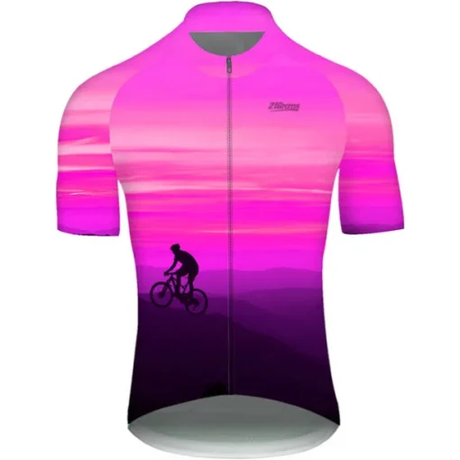 Men's Cycling Jersey Gradient Patterned 3D Short Sleeve Bike Jersey Top with 3 Rear Pockets Mountain Bike MTB Road Bike Cycling Cycling Quick Dry Ultraviolet Resistant Reflective Strips Sports Yellow