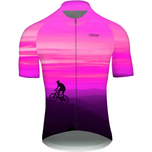 Men's Cycling Jersey Gradient Patterned 3D Short Sleeve Bike Jersey Top with 3 Rear Pockets Mountain Bike MTB Road Bike Cycling Cycling Quick Dry Ultraviolet Resistant Reflective Strips Sports Yellow