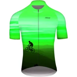 Men's Cycling Jersey Gradient Patterned 3D Short Sleeve Bike Jersey Top with 3 Rear Pockets Mountain Bike MTB Road Bike Cycling Cycling Quick Dry Ultraviolet Resistant Reflective Strips Sports Yellow