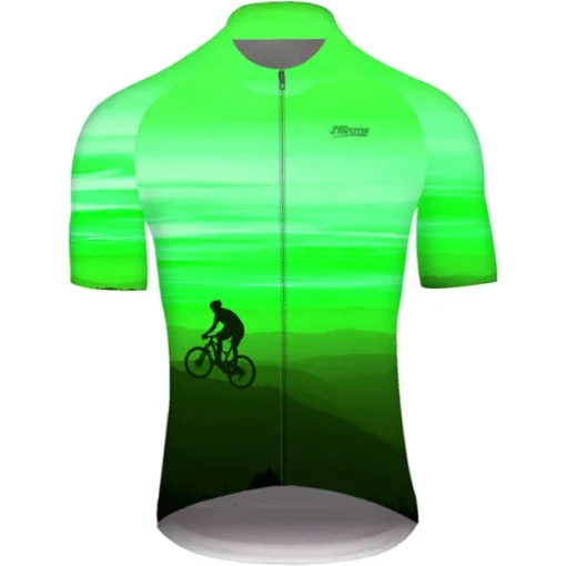 Men's Cycling Jersey Gradient Patterned 3D Short Sleeve Bike Jersey Top with 3 Rear Pockets Mountain Bike MTB Road Bike Cycling Cycling Quick Dry Ultraviolet Resistant Reflective Strips Sports Yellow