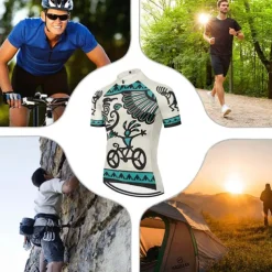 Men's Cycling Jersey Graphic Funny Short Sleeve Bike Jersey Top with 3 Rear Pockets Mountain Bike MTB Road Bike Cycling Quick Dry Reflective Strips Back Pocket Moisture Wicking Sports White Yellow Red