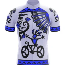 Men's Cycling Jersey Graphic Funny Short Sleeve Bike Jersey Top with 3 Rear Pockets Mountain Bike MTB Road Bike Cycling Quick Dry Reflective Strips Back Pocket Moisture Wicking Sports White Yellow Red