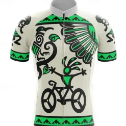 Men's Cycling Jersey Graphic Funny Short Sleeve Bike Jersey Top with 3 Rear Pockets Mountain Bike MTB Road Bike Cycling Quick Dry Reflective Strips Back Pocket Moisture Wicking Sports White Yellow Red