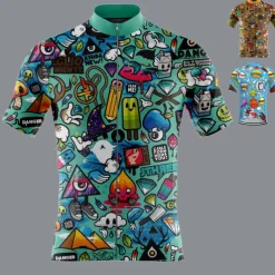 Men's Cycling Jersey Graphic Funny Short Sleeve Bike Jersey Top with 3 Rear Pockets Mountain Bike MTB Road Bike Cycling Quick Dry Reflective Strips Back Pocket Moisture Wicking Sports Blue Orange