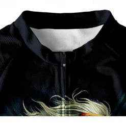 Men's Cycling Jersey Graphic Short Sleeve Bike Tee Tshirt Jersey with 3 Rear Pockets Mountain Bike MTB Quick Dry Anatomic Design Wicking Breathable Sports Black Dark Navy Dark Blue Clothing Apparel