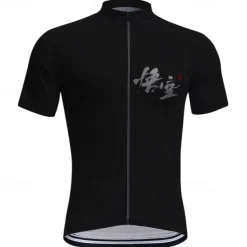 Men's Cycling Jersey Graphic Short Sleeve Bike Tee Tshirt Top with 3 Rear Pockets Mountain Bike MTB Road Bike Cycling Quick Dry Front Zipper Wicking Sports Black Navy Blue Green Clothing Apparel