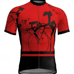 Men's Cycling Jersey Graphic Short Sleeve Bike Tee Tshirt Jersey with 3 Rear Pockets Mountain Bike MTB Quick Dry Anatomic Design Wicking Breathable Sports Yellow Red Blue Clothing Apparel