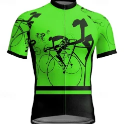 Men's Cycling Jersey Graphic Short Sleeve Bike Tee Tshirt Jersey with 3 Rear Pockets Mountain Bike MTB Quick Dry Anatomic Design Wicking Breathable Sports Yellow Red Blue Clothing Apparel