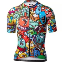 Men's Cycling Jersey Graphic Funny Short Sleeve Bike Jersey Top with 3 Rear Pockets Mountain Bike MTB Road Bike Cycling Quick Dry Reflective Strips Back Pocket Moisture Wicking Sports Blue Rainbow