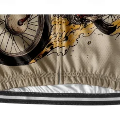 Men's Cycling Jersey Graphic Short Sleeve Bike Tee Tshirt Jersey with 3 Rear Pockets Mountain Bike MTB Quick Dry Anatomic Design Wicking Breathable Sports Black Khaki Clothing Apparel