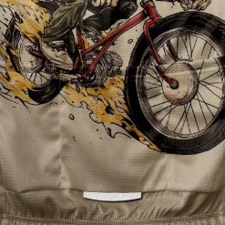 Men's Cycling Jersey Graphic Short Sleeve Bike Tee Tshirt Jersey with 3 Rear Pockets Mountain Bike MTB Quick Dry Anatomic Design Wicking Breathable Sports Black Khaki Clothing Apparel