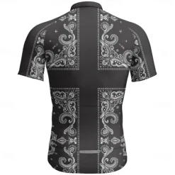 Men's Cycling Jersey Graphic Short Sleeve Bike Tee Tshirt Jersey with 3 Rear Pockets Mountain Bike MTB Quick Dry Anatomic Design Wicking Breathable Sports Wine Red Black Purple Clothing Apparel