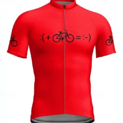 Men's Cycling Jersey Graphic Short Sleeve Bike Tee Tshirt Jersey with 3 Rear Pockets Mountain Bike MTB Quick Dry Anatomic Design Wicking Breathable Sports Yellow Red Blue Clothing Apparel