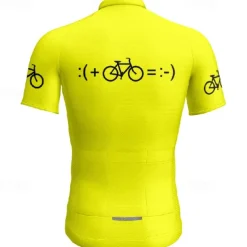 Men's Cycling Jersey Graphic Short Sleeve Bike Tee Tshirt Jersey with 3 Rear Pockets Mountain Bike MTB Quick Dry Anatomic Design Wicking Breathable Sports Yellow Red Blue Clothing Apparel