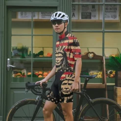 Men's Cycling Jersey Graphic Short Sleeve Bike Tee Tshirt Jersey with 3 Rear Pockets Mountain Bike MTB Quick Dry Anatomic Design Wicking Breathable Sports Red Clothing Apparel