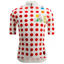 Men's Cycling Jersey Polka Dot Short Sleeve Bike Jersey Top with 3 Rear Pockets Mountain Bike MTB Road Bike Cycling Quick Dry Reflective Strips Back Pocket Moisture Wicking Sports Black White Yellow