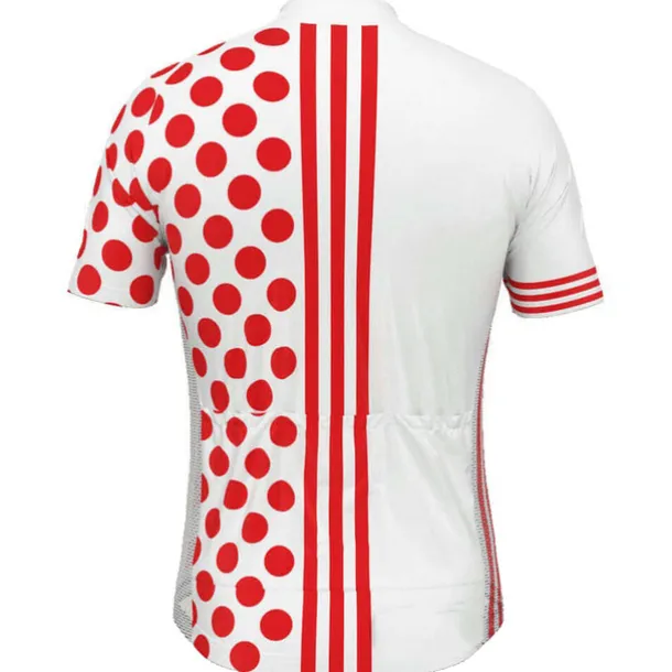Men's Cycling Jersey Polka Dot Short Sleeve Bike Jersey Top with 3 Rear Pockets Mountain Bike MTB Road Bike Cycling Quick Dry Reflective Strips Back Pocket Moisture Wicking Sports Black White Yellow