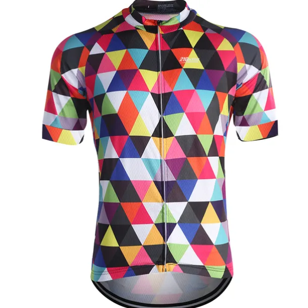 Men's Cycling Jersey Rainbow Plaid Checkered Patterned Short Sleeve Bike Jersey Top with 3 Rear Pockets Mountain Bike MTB Road Bike Cycling Quick Dry Front Zipper Back Pocket Sweat wicking Sports Red