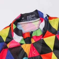 Men's Cycling Jersey Rainbow Plaid Checkered Patterned Short Sleeve Bike Jersey Top with 3 Rear Pockets Mountain Bike MTB Road Bike Cycling Quick Dry Front Zipper Back Pocket Sweat wicking Sports Red