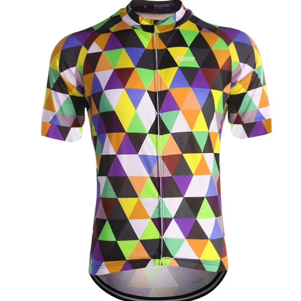 Men's Cycling Jersey Rainbow Plaid Checkered Patterned Short Sleeve Bike Jersey Top with 3 Rear Pockets Mountain Bike MTB Road Bike Cycling Quick Dry Front Zipper Back Pocket Sweat wicking Sports Red