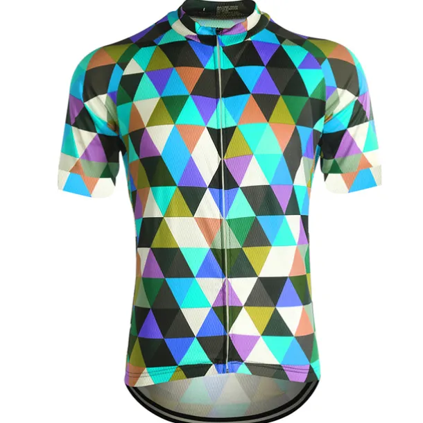 Men's Cycling Jersey Rainbow Plaid Checkered Patterned Short Sleeve Bike Jersey Top with 3 Rear Pockets Mountain Bike MTB Road Bike Cycling Quick Dry Front Zipper Back Pocket Sweat wicking Sports Red
