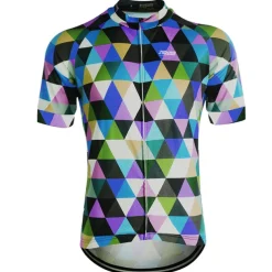 Men's Cycling Jersey Rainbow Plaid Checkered Patterned Short Sleeve Bike Jersey Top with 3 Rear Pockets Mountain Bike MTB Road Bike Cycling Quick Dry Front Zipper Back Pocket Sweat wicking Sports Red