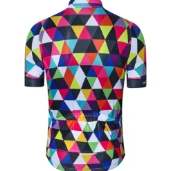 Men's Cycling Jersey Rainbow Plaid Checkered Patterned Short Sleeve Bike Jersey Top with 3 Rear Pockets Mountain Bike MTB Road Bike Cycling Quick Dry Front Zipper Back Pocket Sweat wicking Sports Red