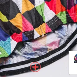 Men's Cycling Jersey Rainbow Plaid Checkered Patterned Short Sleeve Bike Jersey Top with 3 Rear Pockets Mountain Bike MTB Road Bike Cycling Quick Dry Front Zipper Back Pocket Sweat wicking Sports Red