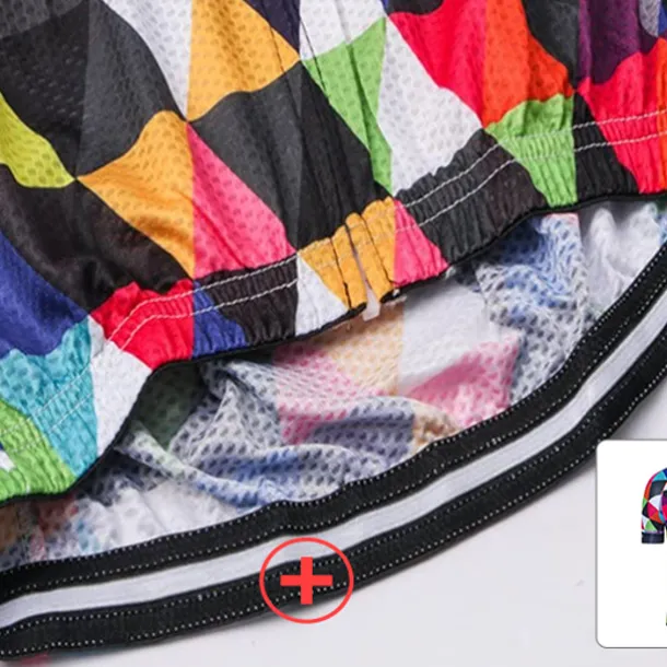 Men's Cycling Jersey Rainbow Plaid Checkered Patterned Short Sleeve Bike Jersey Top with 3 Rear Pockets Mountain Bike MTB Road Bike Cycling Quick Dry Front Zipper Back Pocket Sweat wicking Sports Red