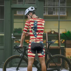 Men's Cycling Jersey Skull National Flag Short Sleeve Bike Tee Tshirt Jersey with 3 Rear Pockets Mountain Bike MTB Quick Dry Anatomic Design Wicking Breathable Sports Black Yellow Red Clothing Apparel